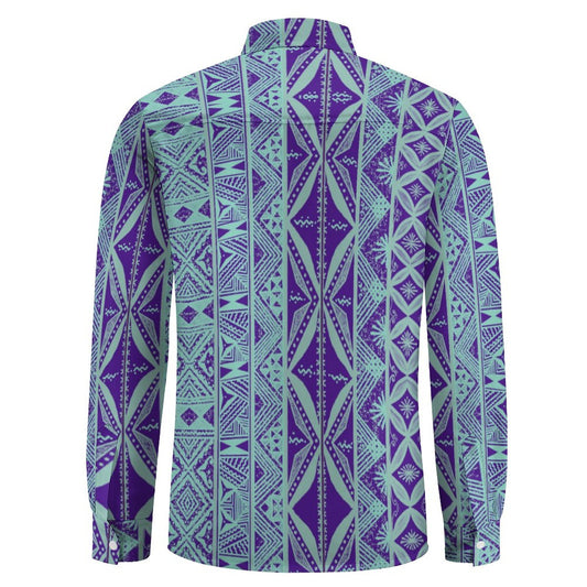 Chemise mata violet imprimée gatu