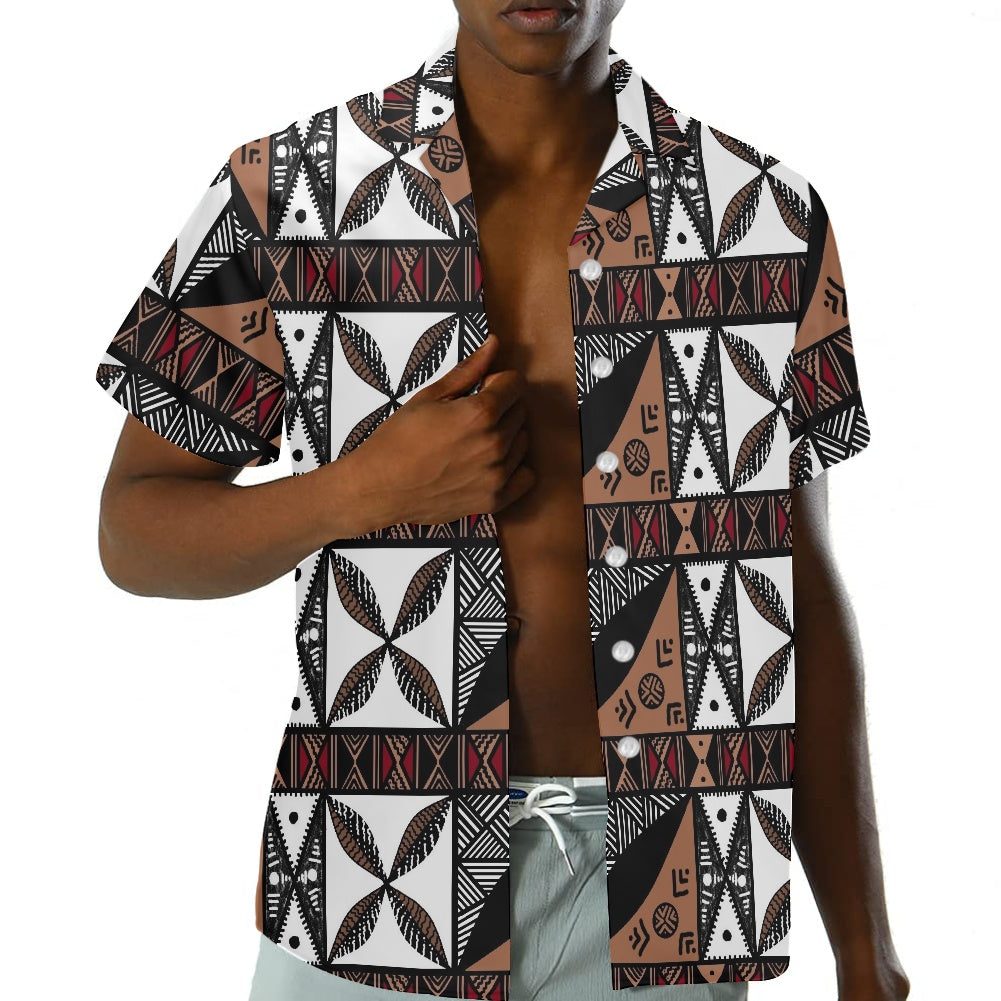 Chemise hévi blanc imprimée gatu