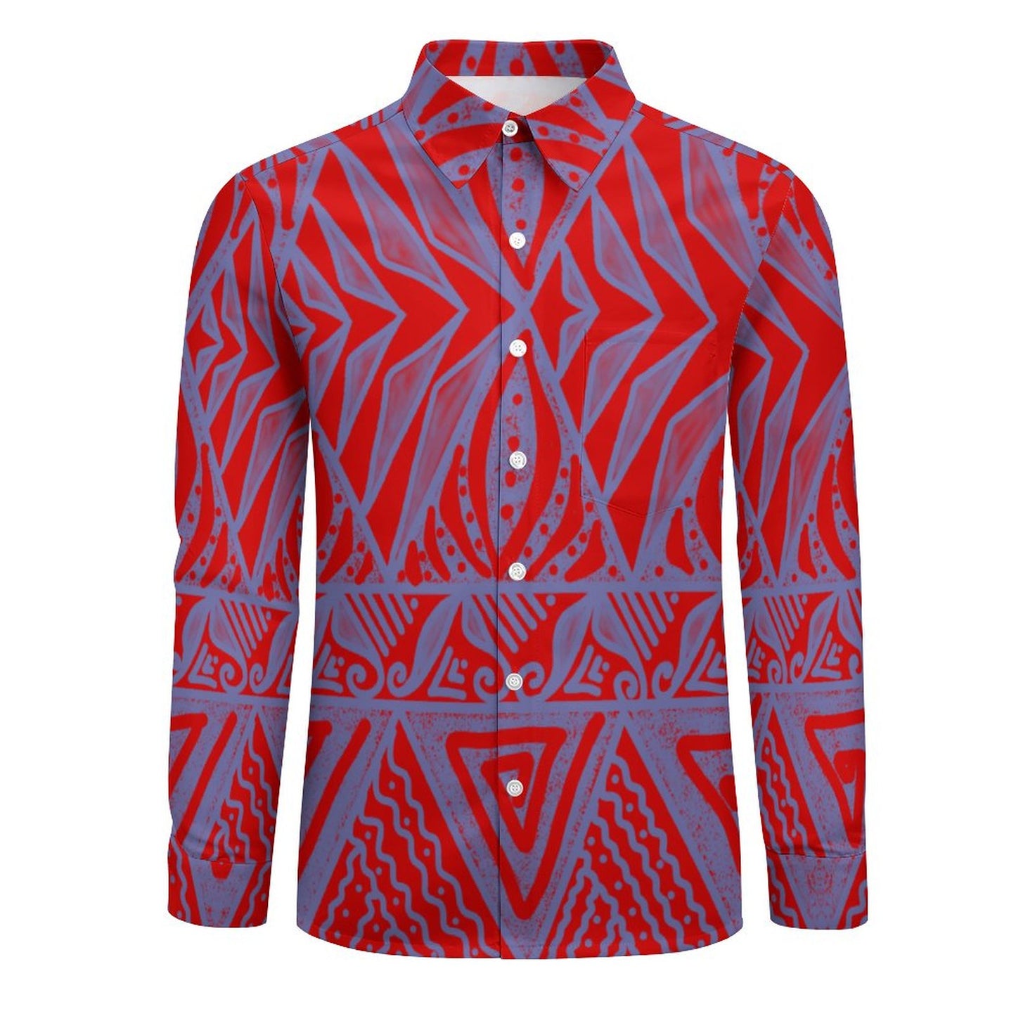 Chemise orion rouge imprimé gatu