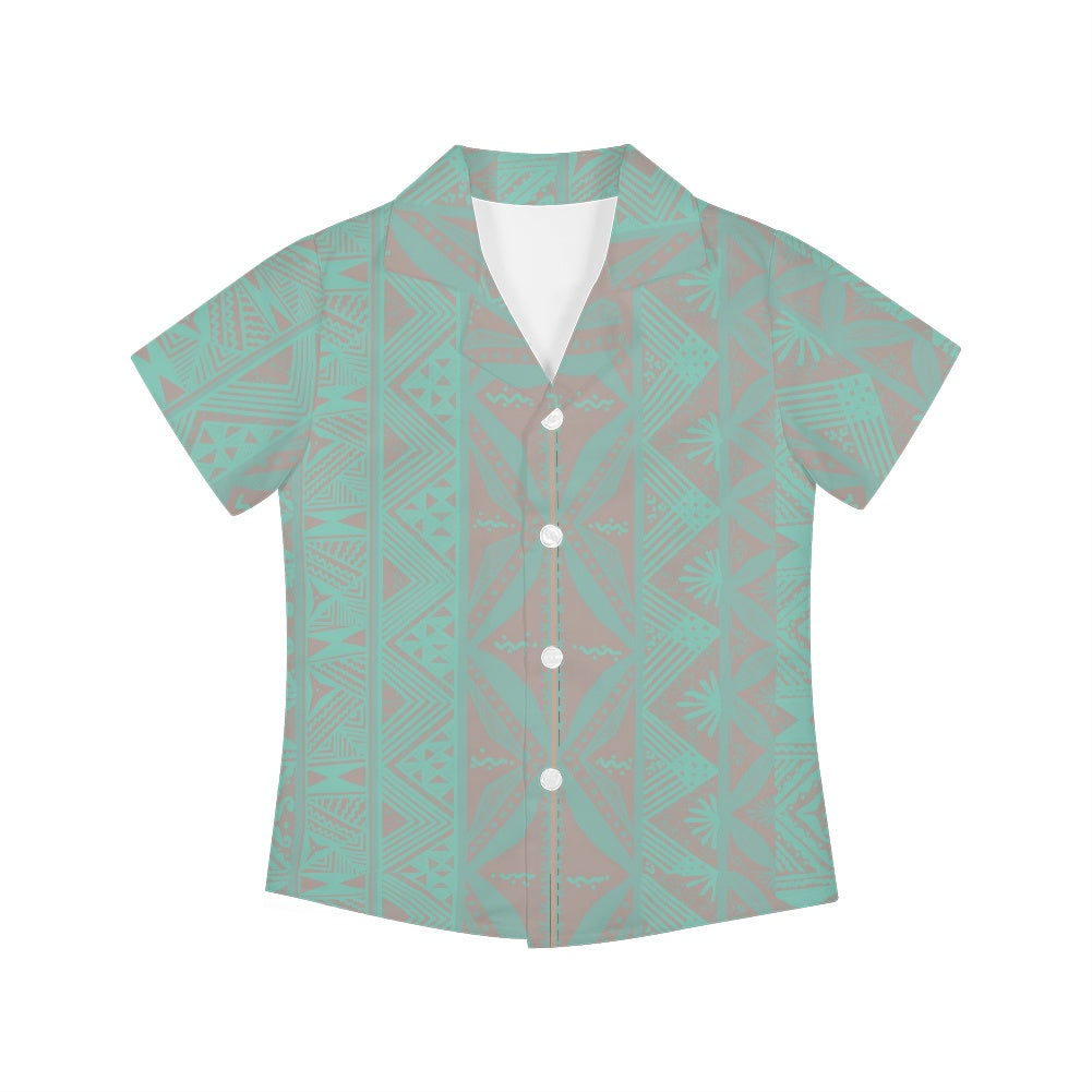 Chemise matt mauve imprimée gatu vert