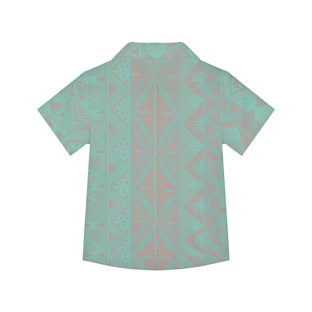 Chemise matt mauve imprimée gatu vert