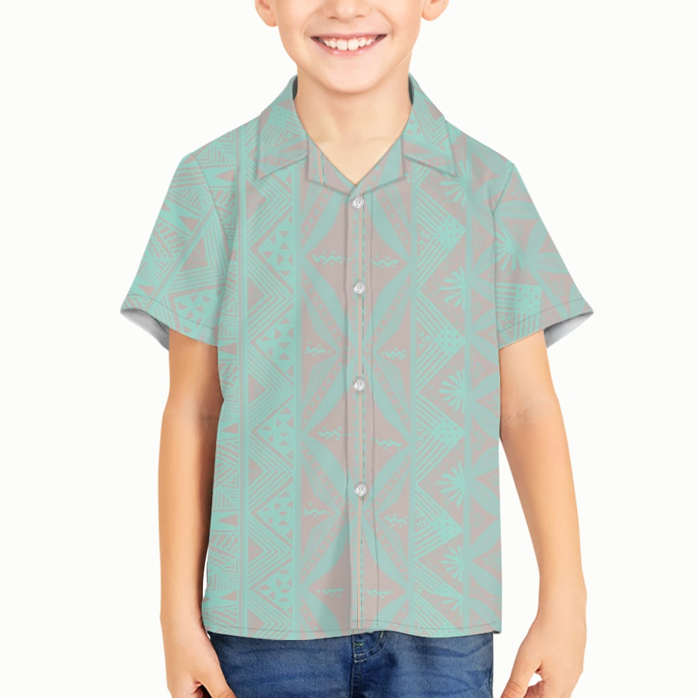 Chemise matt mauve imprimée gatu vert