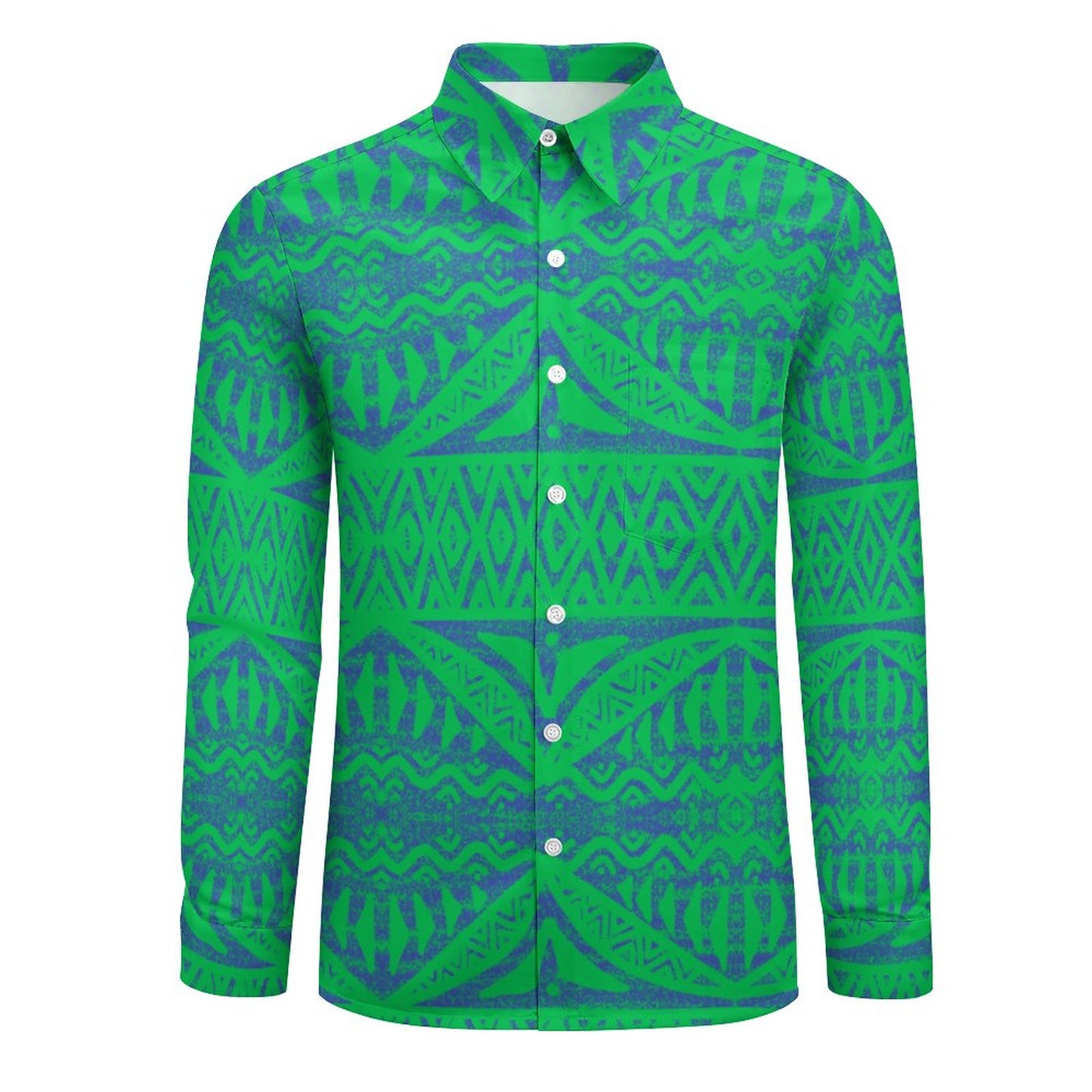 Chemise kalaga vert imprimé gatu