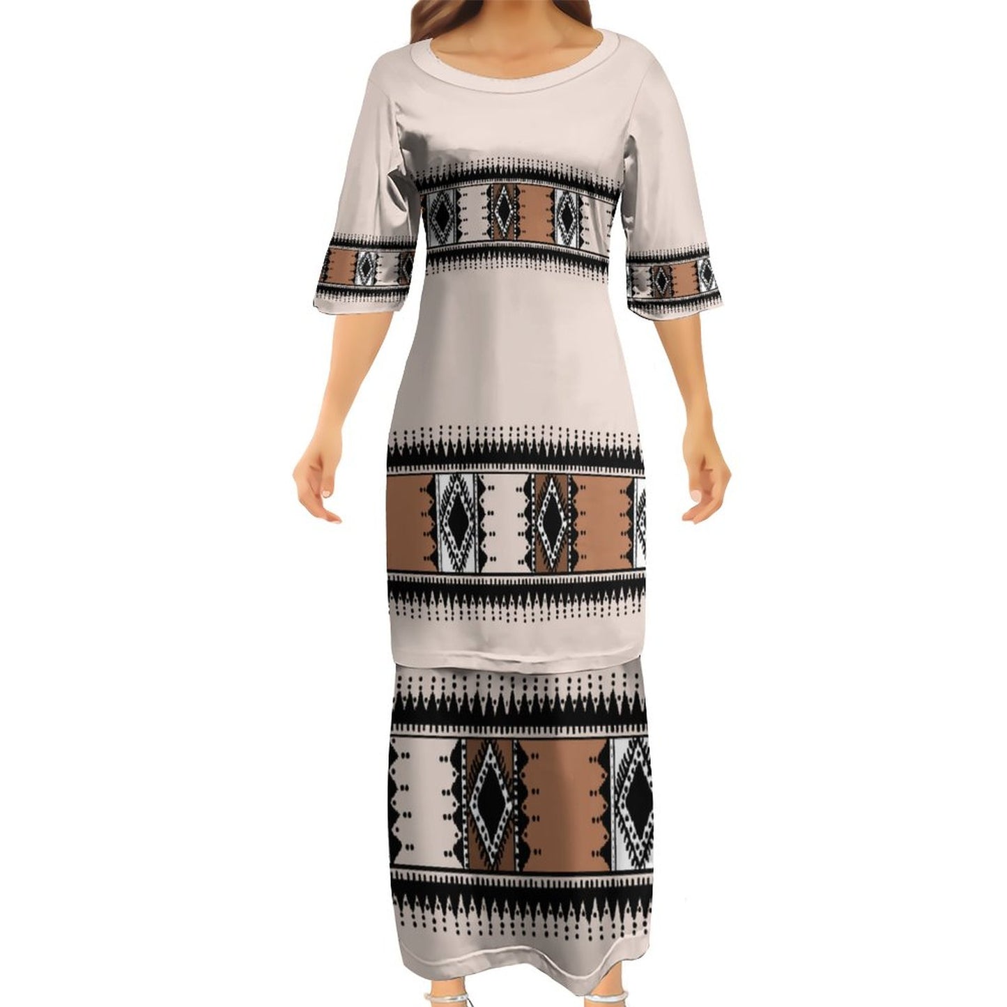 Ensemble haut/jupe motif tapaki