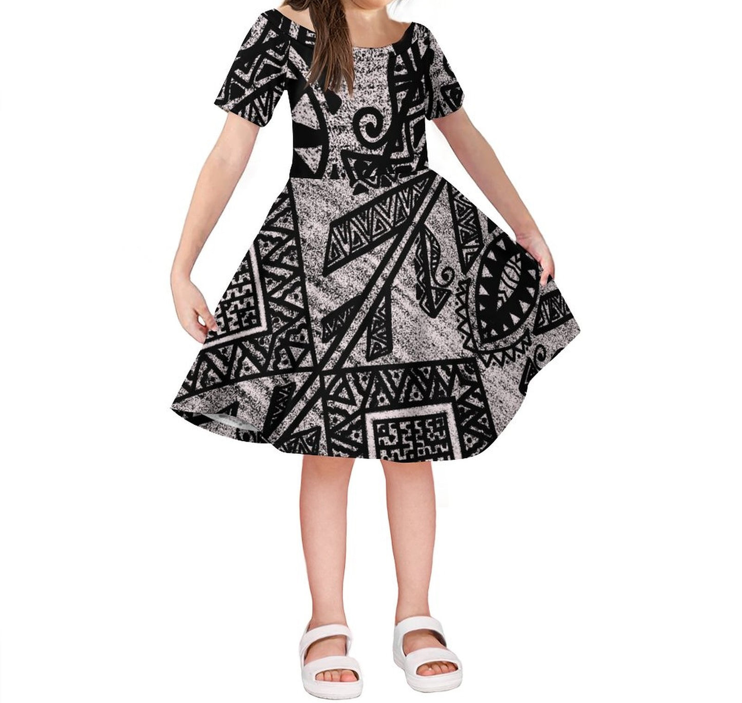 Robe laa imprimée noir