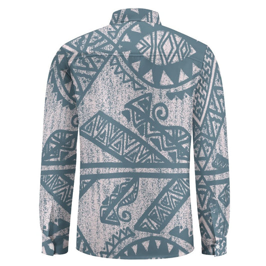 Chemise kalaga vert imprimé gatu