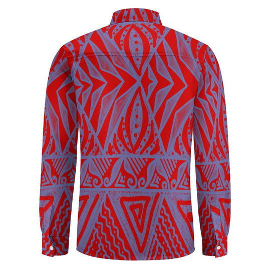 Chemise orion rouge imprimé gatu