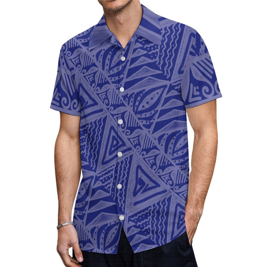 Chemise orion bleu imprimée gatu