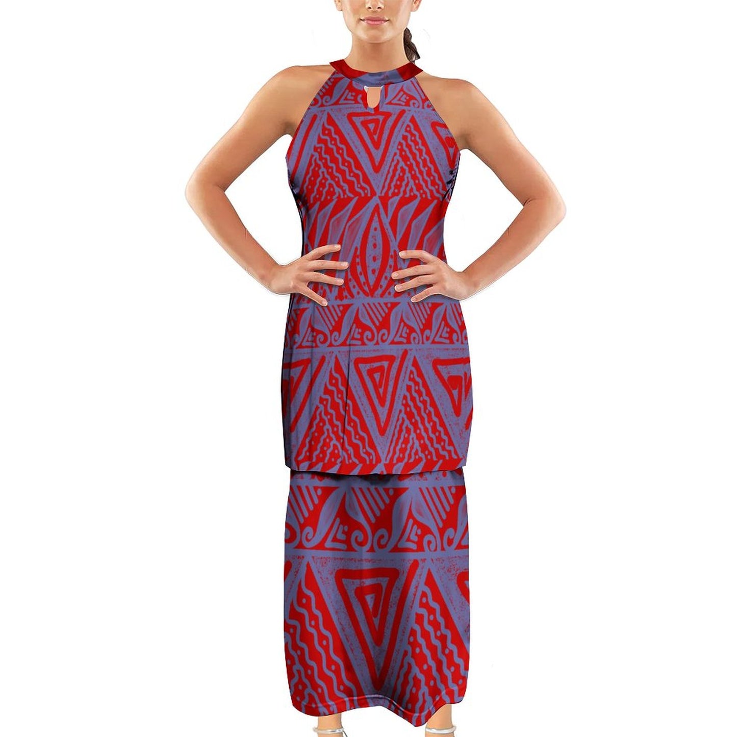 Ensemble orion rouge imprimé gatu