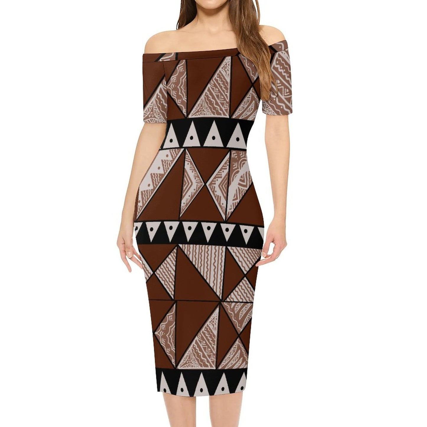 Robe longue leï beige gatu