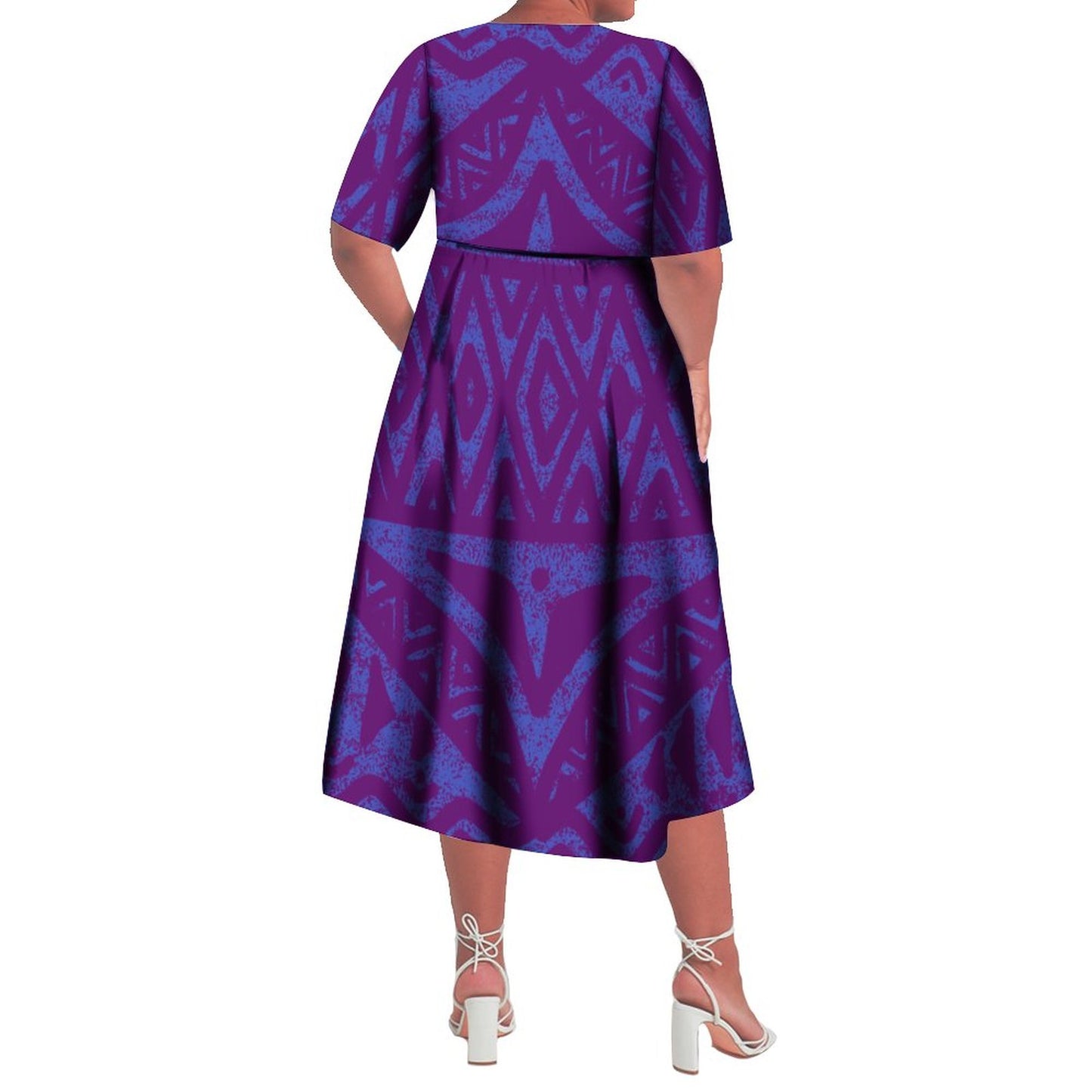 Robe Ismé cache-coeur imprimée violet