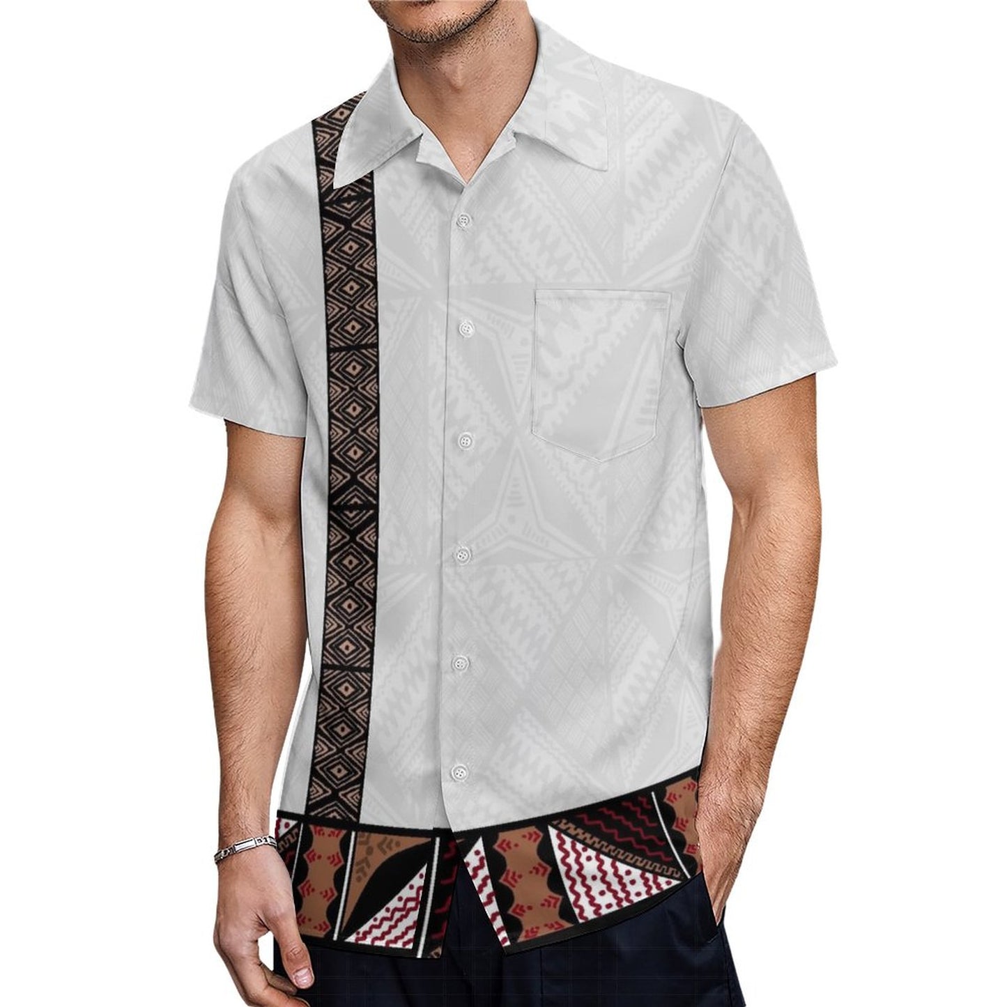 Chemise hévi blanc ta tapa gatu