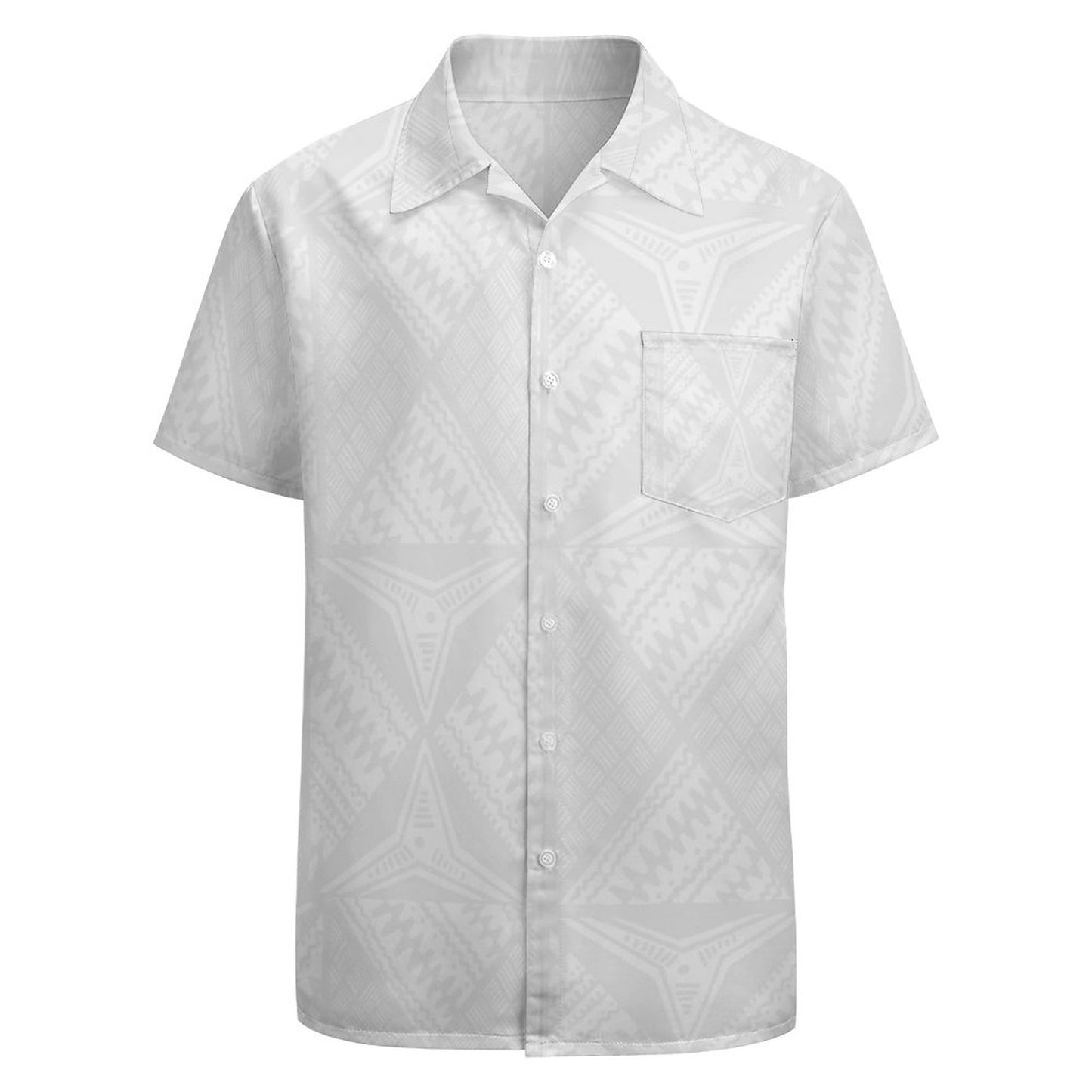 Chemise hévi blanc imprimé gatu fondu