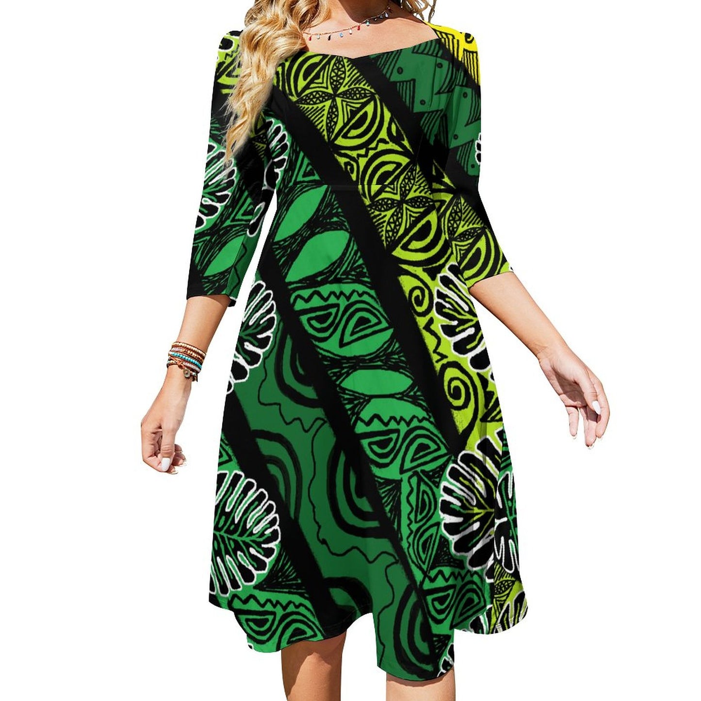Robe évasée à nœud