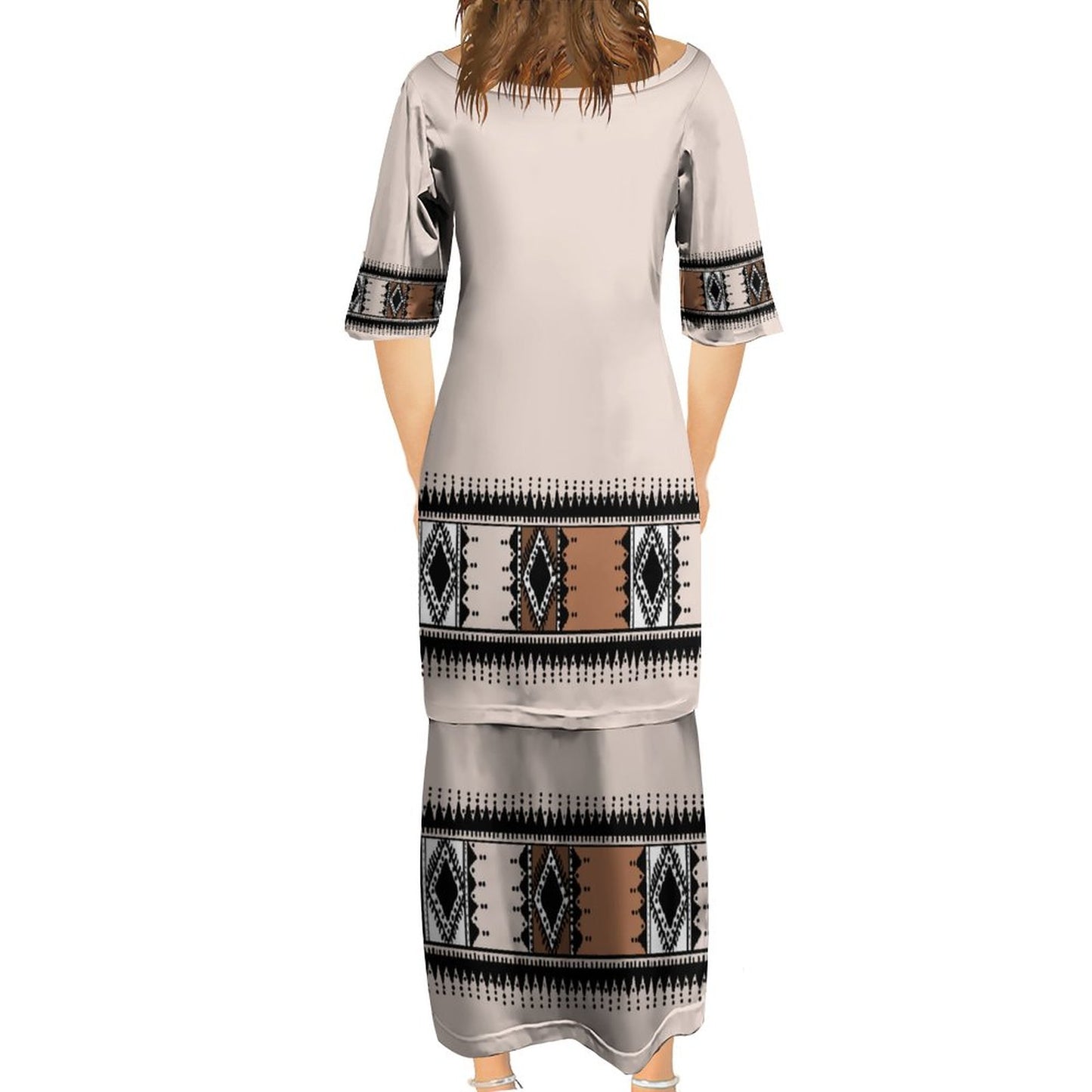 Ensemble haut/jupe motif tapaki