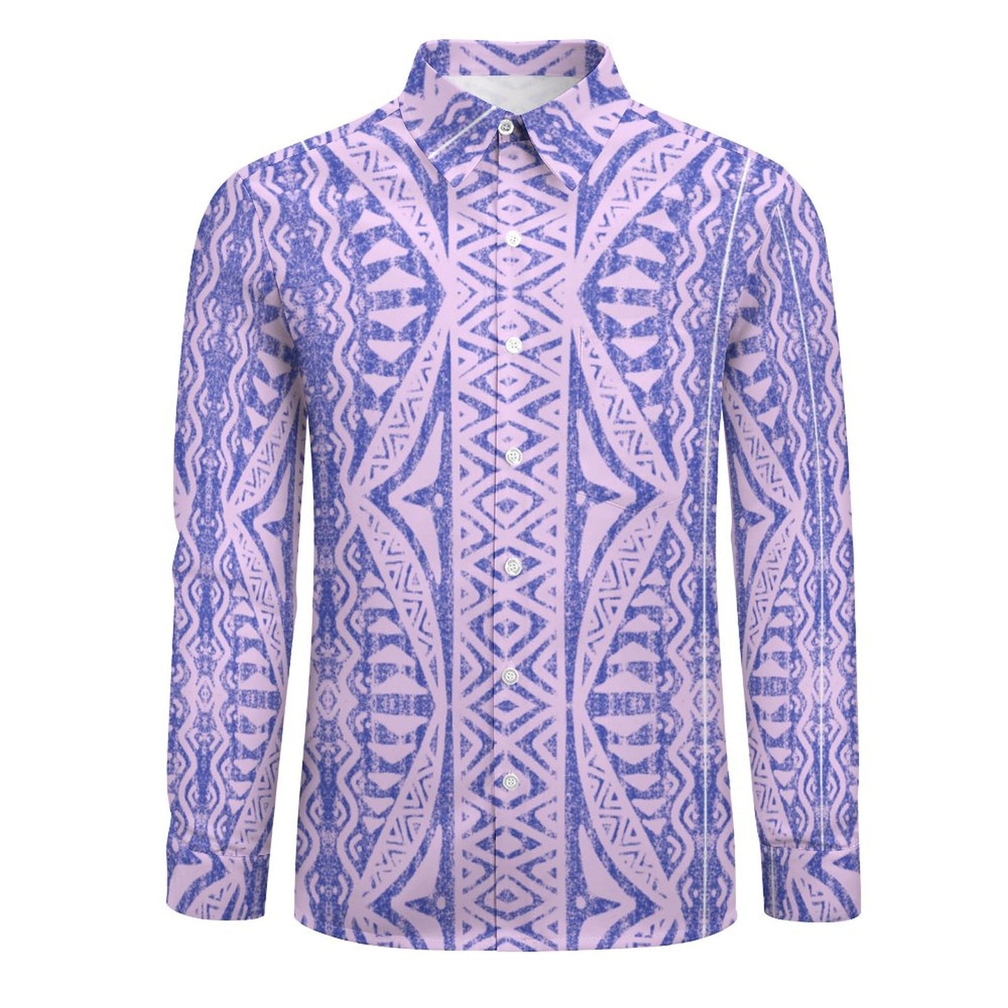 Chemise kalaga violet claire imprimé gatu