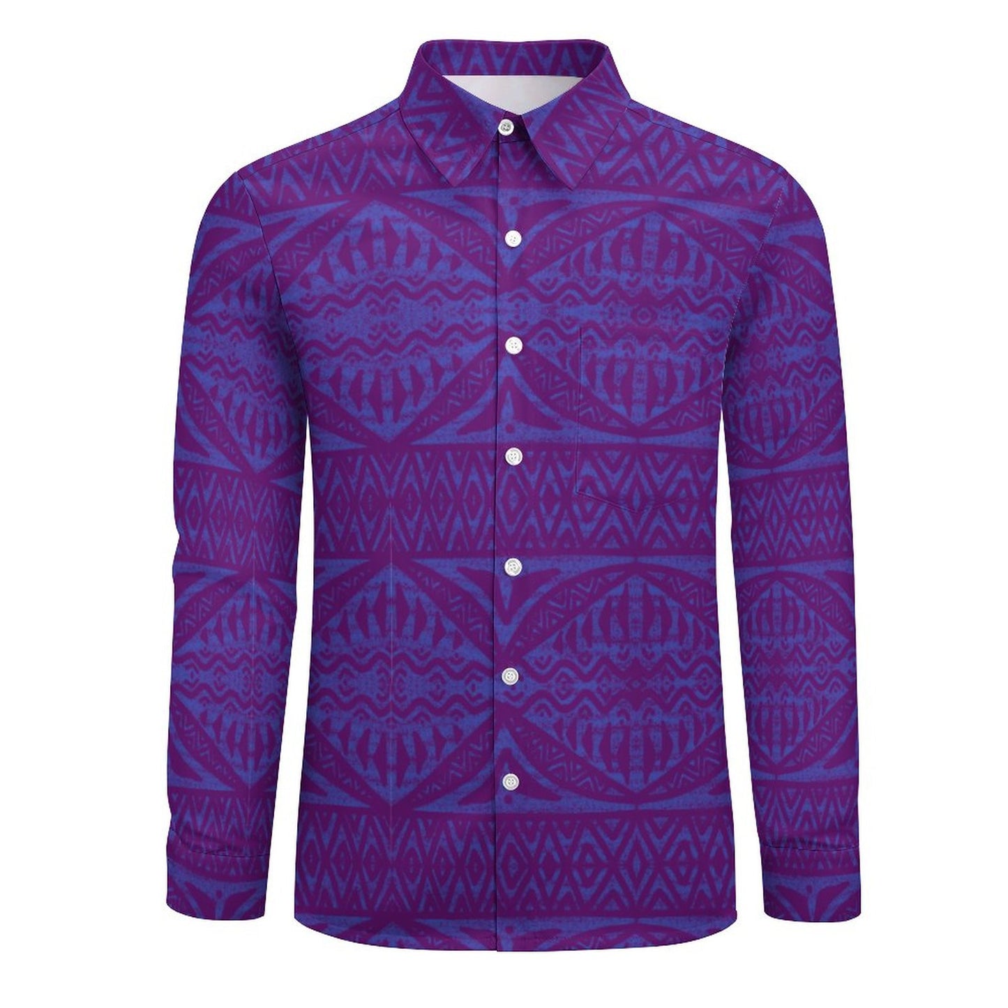 Chemise kalaga violet imprimé gatu