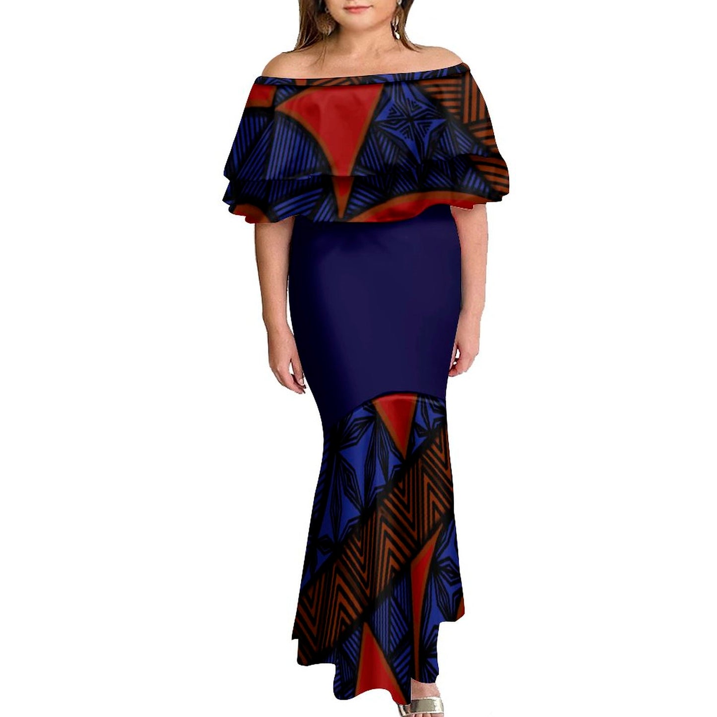 Robe longue matatoa  bleu foncé