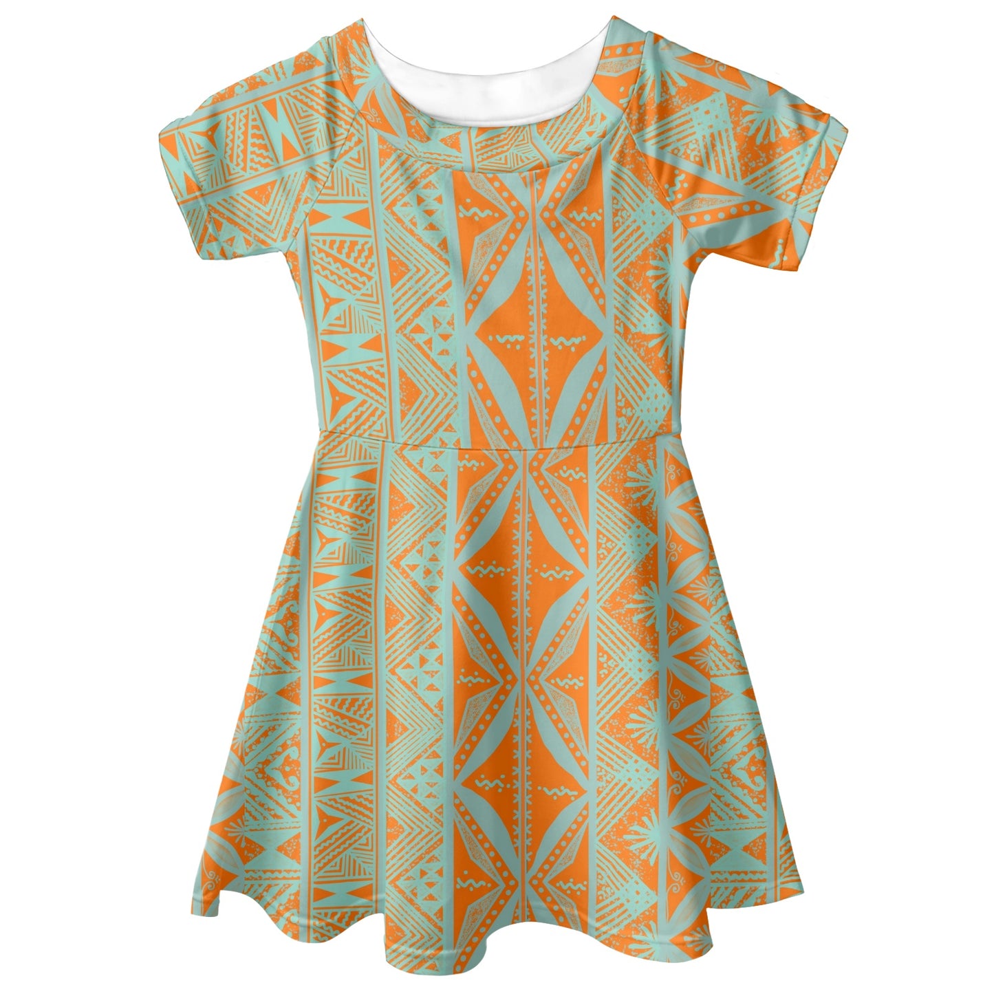 Robe lina orange imprimée gatu