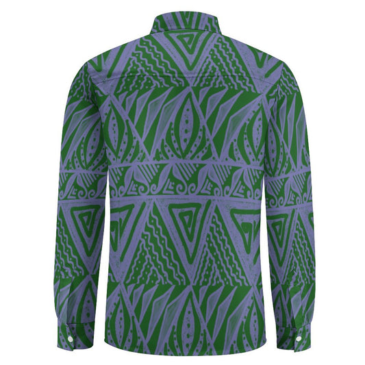 Chemise orion vert  imprimé gatu