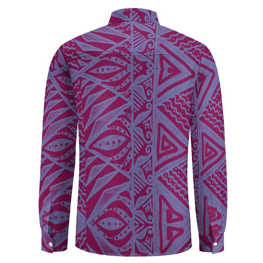 Chemise orion violet imprimé gatu