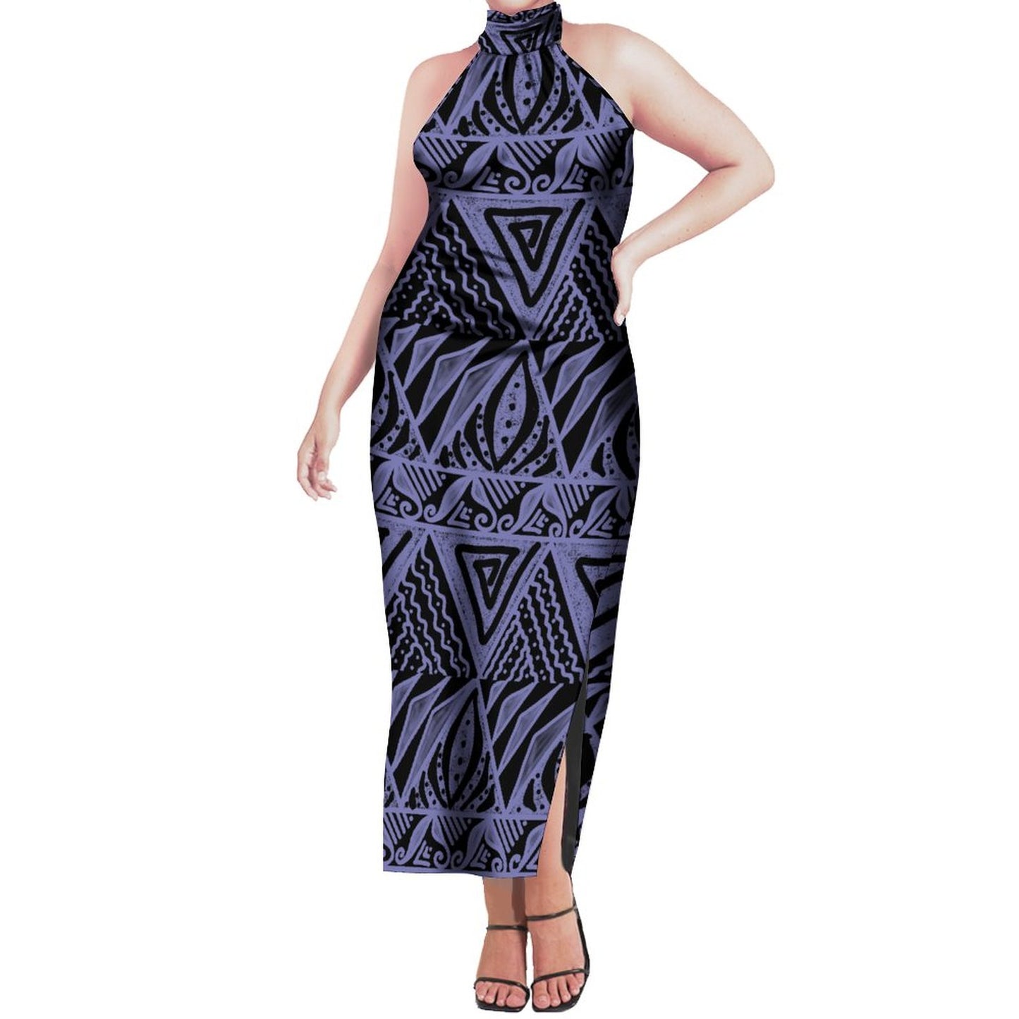 Robe orion noir imprimée