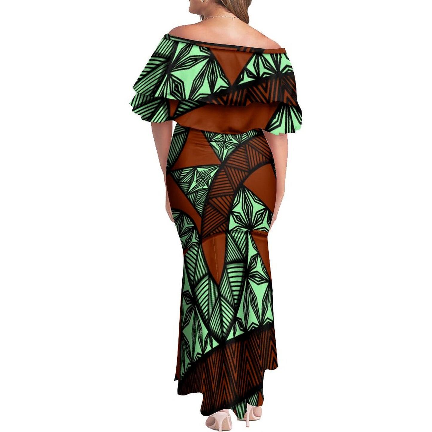Robe longue matatoa  vert