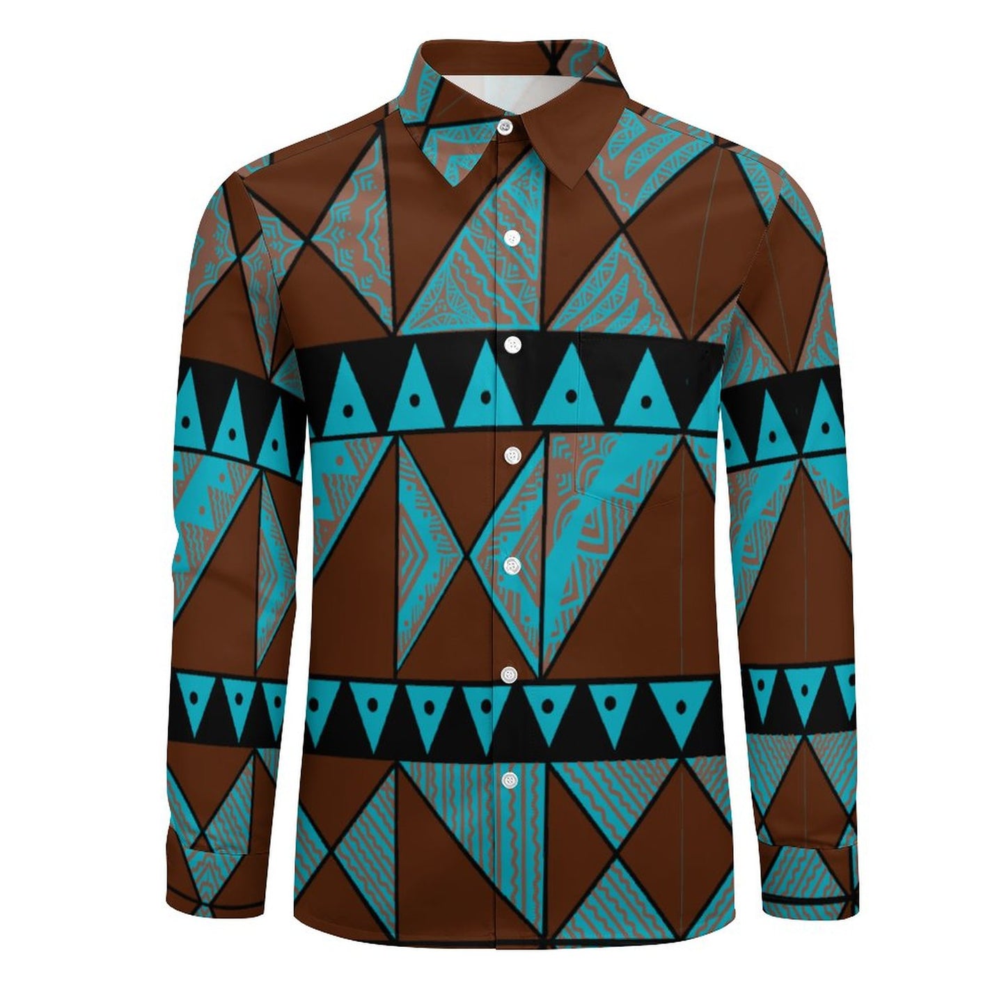 Chemise bleu imprimé gatu