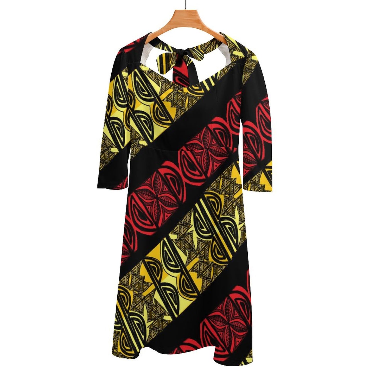 Robe à nœud tricolore