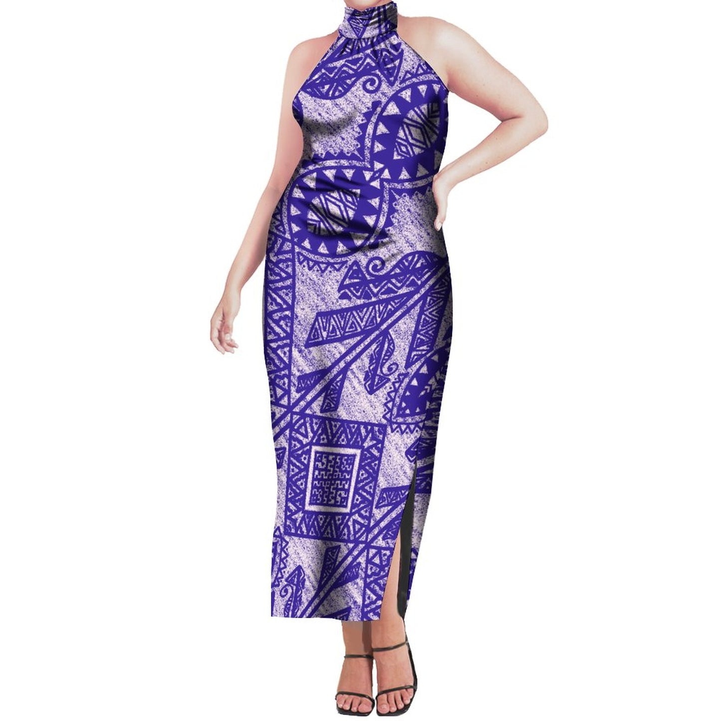 Robe sala violet imprimée