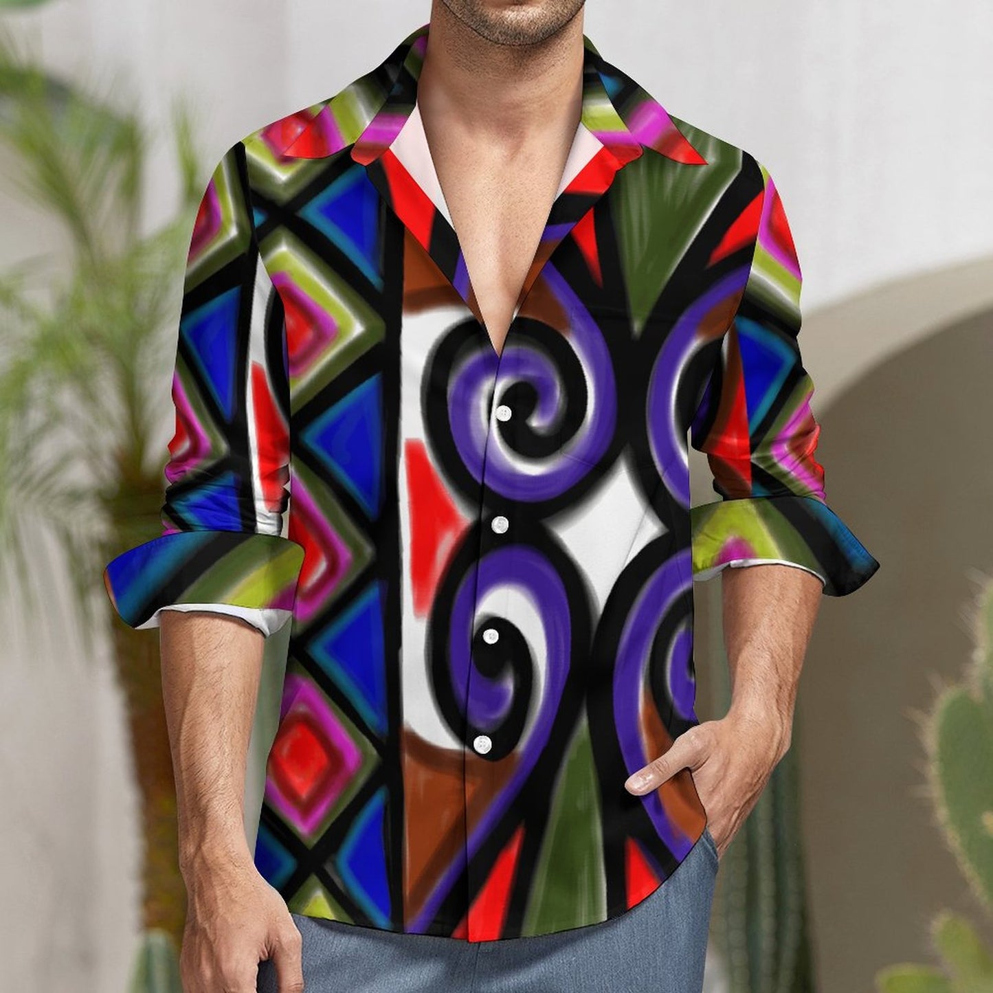 Chemise eva imprimé blanc