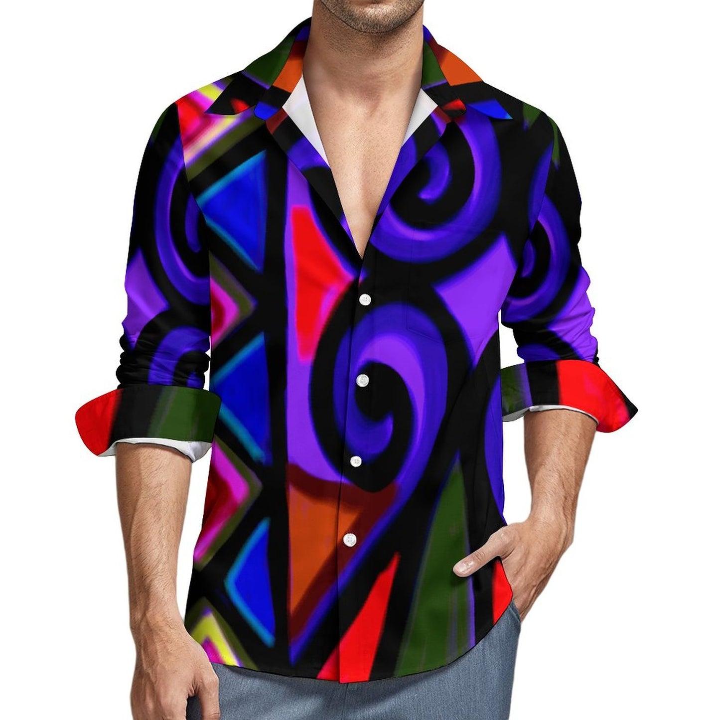 Chemise eva imprimé violet