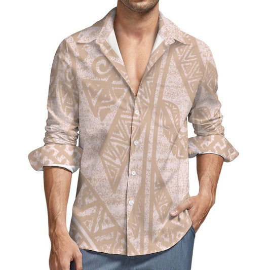 Chemise kalaga beige imprimé gatu