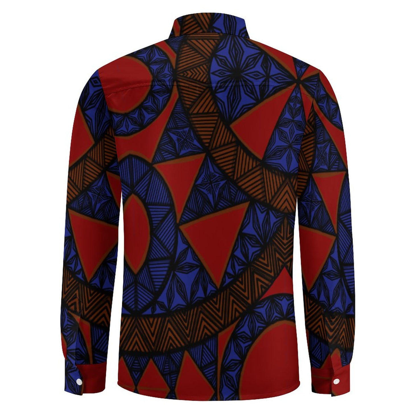 Chemise matatoa bleu imprimé gatu