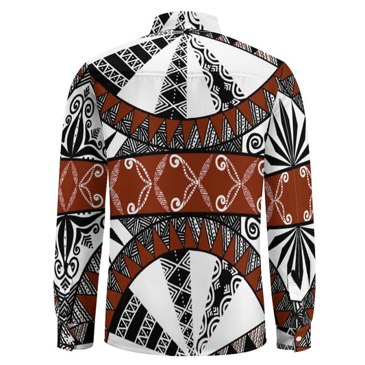 Chemise mata blanc imprimée gatu