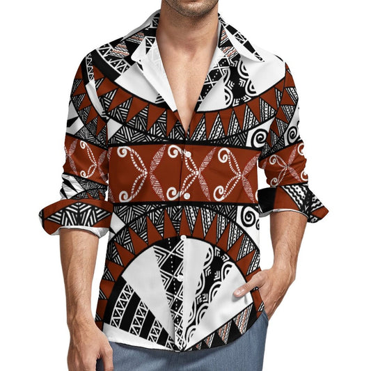 Chemise mata blanc imprimée gatu
